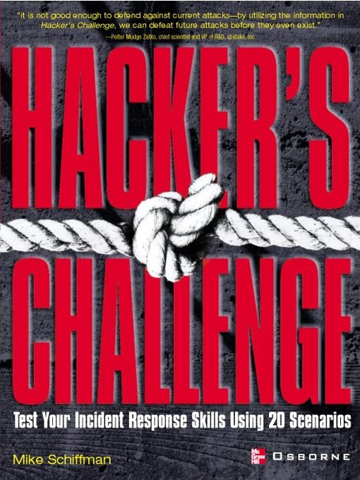 Title details for Hacker's Challenge by Mike Schiffman - Available